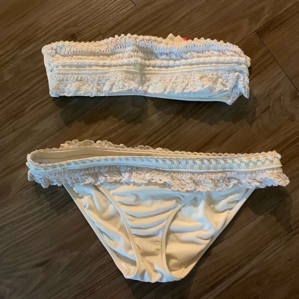 Victoria’s secret white crochet bikini set